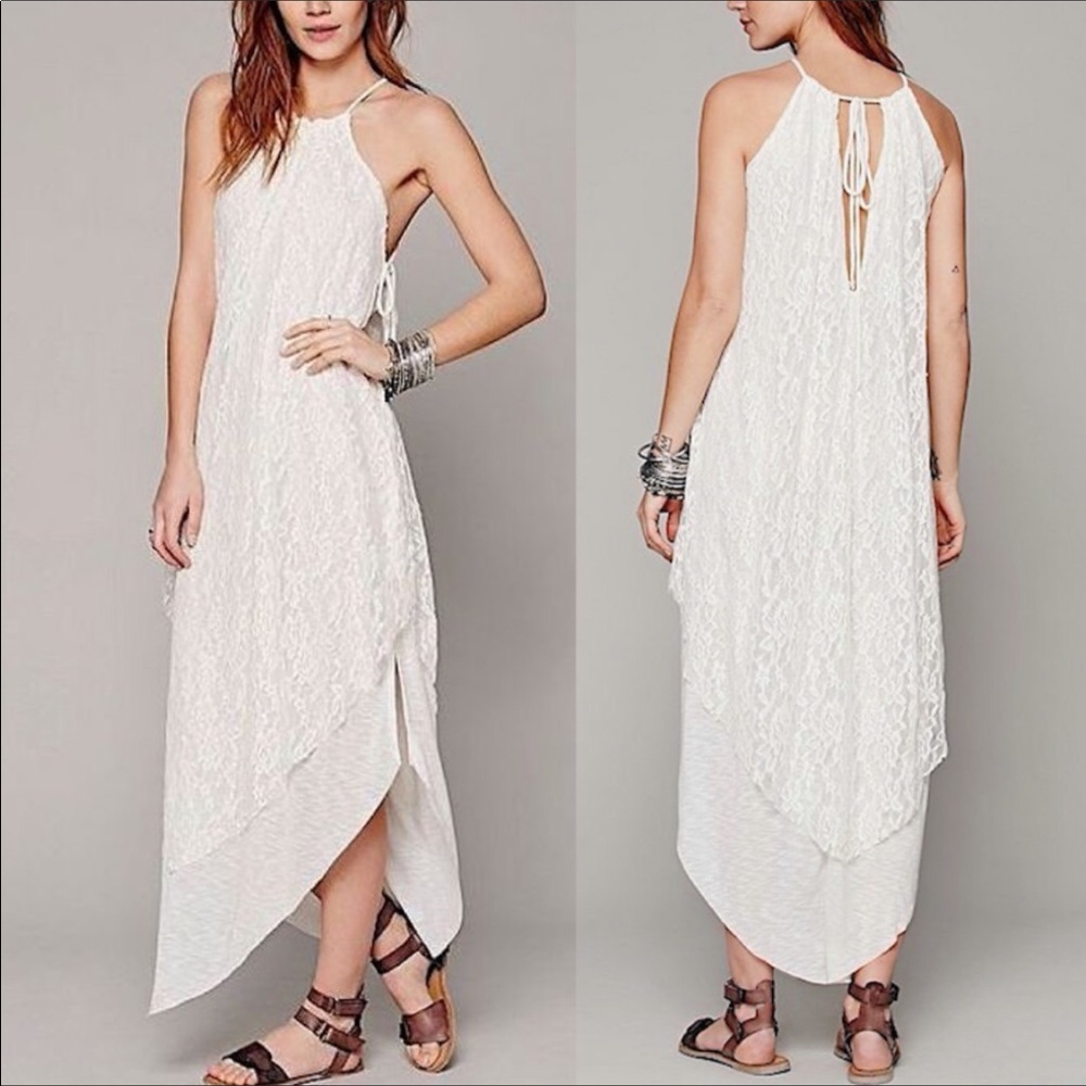 🌟NWT*🌟Free People Asymmetrical White Lace Dress